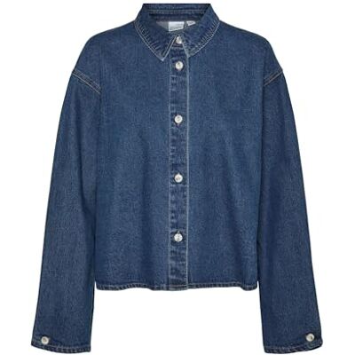 VERO MODA Vmirena Ls Dnm Shirt Gu3234 dames Overhemd VERO MODA Vmirena Ls Dnm Shirt Gu3234 dames Overhemd