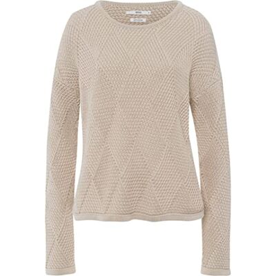 Brax Dames Style Lisa Cotton Sweat gestructureerde trui, Rope, 42 Brax Dames Style Lisa Cotton Sweat gestructureerde trui, Rope, 42