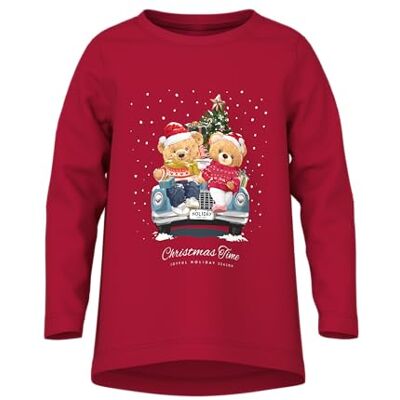 Name it Nmfvosmas Ls Losse Top, jester rood, 104 Name it Nmfvosmas Ls Losse Top, jester rood, 104
