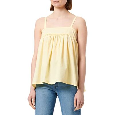 Wrangler Dames Babydoll Top Shirt, Pale Banana, Small, geel (pale banana), S Wrangler Dames Babydoll Top Shirt, Pale Banana, Small, geel (pale banana), S