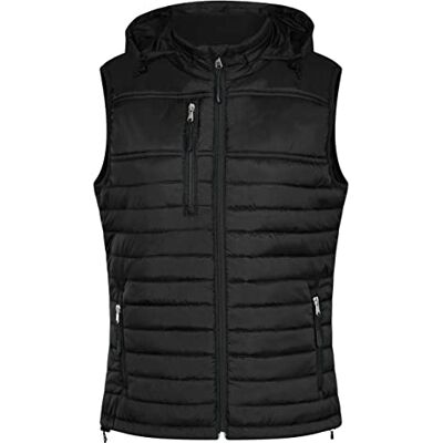HRM Dames Bodywarmer met Capuchon, Zwart , Maat XL I Fair Trade Dames Outdoor Gilet, 100 g/m² I Gemaakt van 100% Licht en Robuust Polyamide HRM Dames Bodywarmer met Capuchon, Zwart , Maat XL I Fair Trade Dames Outdoor Gilet, 100 g/m² I Gemaakt van 100% Licht en Robuust Polyamide