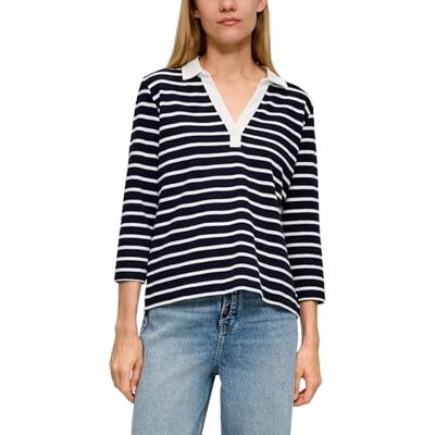 s.Oliver Sales GmbH & Co. KG/ Dames T-shirt lange mouwen T-shirt lange mouwen, blauw, 32 s.Oliver Sales GmbH & Co. KG/ Dames T-shirt lange mouwen T-shirt lange mouwen, blauw, 32
