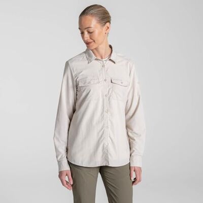 Craghoppers Dames NosiLife Loukkos shirt met lange mouwen, anti-insect reizen wandelen top Craghoppers Dames NosiLife Loukkos shirt met lange mouwen, anti-insect reizen wandelen top