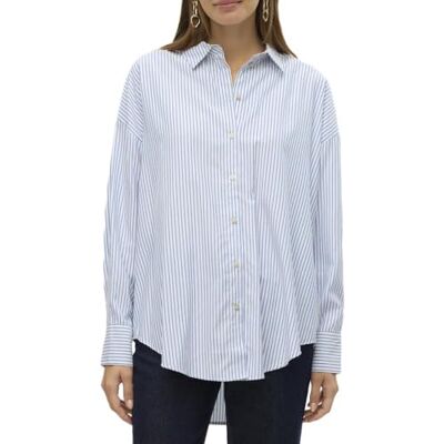 VERO MODA Vmnora Ls Oversize shirt WVN Ga Noos, wit (bright white), M VERO MODA Vmnora Ls Oversize shirt WVN Ga Noos, wit (bright white), M