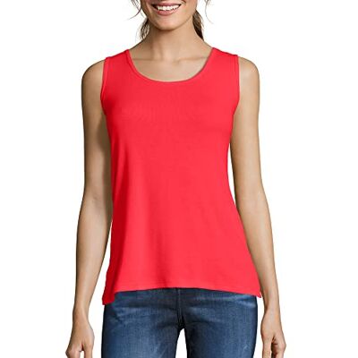 Hanes Dames katoenen tankshirt rood S Hanes Dames katoenen tankshirt rood S