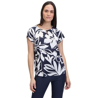 Betty Barclay Casual damesblouse met patroon, blauw, 36 Betty Barclay Casual damesblouse met patroon, blauw, 36