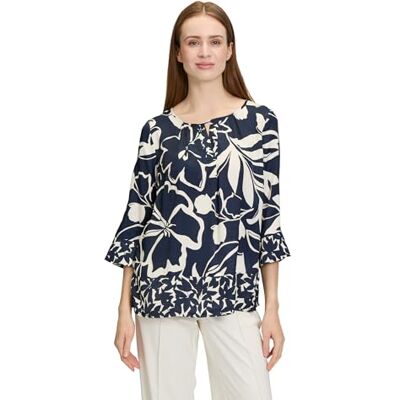 Betty Barclay Damesblouse, donkerblauw/crème., 38 Betty Barclay Damesblouse, donkerblauw/crème., 38