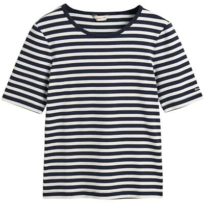 GANT Slim Striped 1x1 Ribbed Ss T-shirt dames T-Shirt GANT Slim Striped 1x1 Ribbed Ss T-shirt dames T-Shirt
