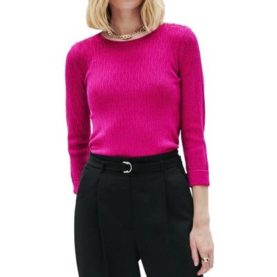 Caroll trui, Fuchsia Festival, XL Caroll trui, Fuchsia Festival, XL