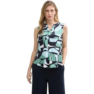 TOM TAILOR Damesblouse, 37800 Groene Dots And Shapes Design, 36 TOM TAILOR Damesblouse, 37800 Groene Dots And Shapes Design, 36