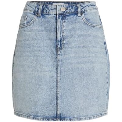 VILA Vikaja Jaf LBD Denim Skirt-Noos rok voor dames, blauw (light blue denim), 44 VILA Vikaja Jaf LBD Denim Skirt-Noos rok voor dames, blauw (light blue denim), 44