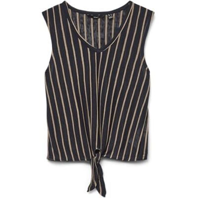 VERO MODA Dames Vmlana Sl V-hals Crop Top JRS Ga, navy blazer, M VERO MODA Dames Vmlana Sl V-hals Crop Top JRS Ga, navy blazer, M
