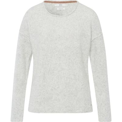 Brax Style Lana Fancy Knit Structuur, 08 Cozy Grey, 42 Brax Style Lana Fancy Knit Structuur, 08 Cozy Grey, 42