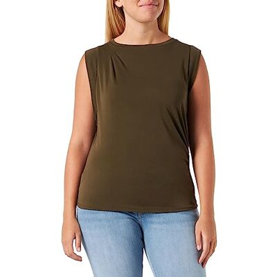 s.Oliver BLACK LABEL dames t-shirt mouwloos, groen, 38 s.Oliver BLACK LABEL dames t-shirt mouwloos, groen, 38