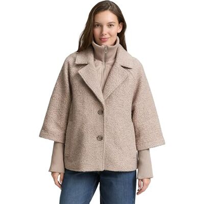 TOM TAILOR Damesjas, 38230 Boucle Beige Melange, XXL TOM TAILOR Damesjas, 38230 Boucle Beige Melange, XXL