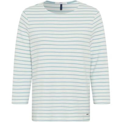 Brax Style Bonnie gestreept shirt met halve mouwen, Frosted Mint, 36 Brax Style Bonnie gestreept shirt met halve mouwen, Frosted Mint, 36