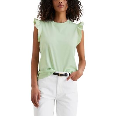 Marc O'Polo Denim Dames T-shirt met mouwen Volant Regular Fit, 3887 kg, XS Marc O'Polo Denim Dames T-shirt met mouwen Volant Regular Fit, 3887 kg, XS