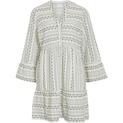 VILA VIETNA Mini-jurk voor dames, 3/4 mouw, Laurel Wreath, 42 VILA VIETNA Mini-jurk voor dames, 3/4 mouw, Laurel Wreath, 42