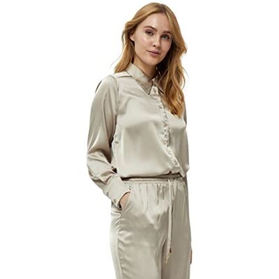 Peppercorn Mary shirt met lange mouwen Beige damestops Lenteshirt Dames Maat M Peppercorn Mary shirt met lange mouwen Beige damestops Lenteshirt Dames Maat M