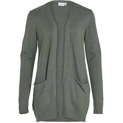 VILA Viril Open L/S Knit Cardigan Noos Vest dames, Laurel Wreath/Detail: donker melange, XL VILA Viril Open L/S Knit Cardigan Noos Vest dames, Laurel Wreath/Detail: donker melange, XL