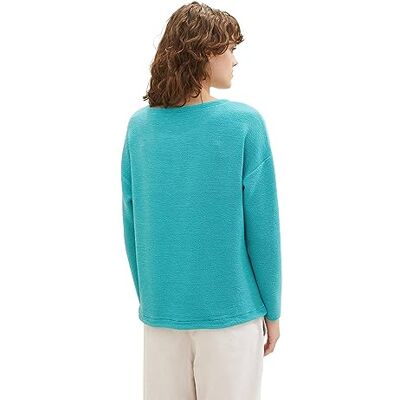 TOM TAILOR TOM KLEERMAKER damessweatshirt met structuur & trekkoord TOM TAILOR TOM KLEERMAKER damessweatshirt met structuur & trekkoord
