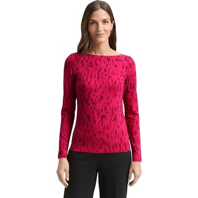 TOM TAILOR T-shirt met lange mouwen voor dames, 39045 Pink Sparkle Design, XXL TOM TAILOR T-shirt met lange mouwen voor dames, 39045 Pink Sparkle Design, XXL