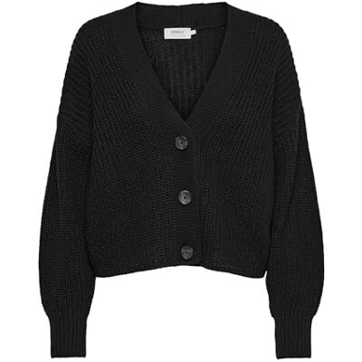 ONLY OnLCAROLSPRING L/S Cardigan KNT NOOS gebreide jas, zwart, XS Normale pasvorm, lange mouwen, casual, zacht proces bij een temperatuur van maximaal 30 °C ONLY OnLCAROLSPRING L/S Cardigan KNT NOOS gebreide jas, zwart, XS Normale pasvorm, lange mouwen, casual, zacht proces bij een temperatuur van maximaal 30 °C