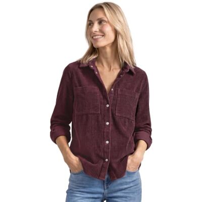 Street One Hemdblouse met lange mouwen van corduroy met knopen Rustic Rouge 42 Street One Hemdblouse met lange mouwen van corduroy met knopen Rustic Rouge 42