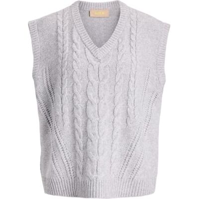 JACK & JONES Vest Knit Jxjosie-Gilet Gebreide Grijs, L voor Dames, Grijs, L JACK & JONES Vest Knit Jxjosie-Gilet Gebreide Grijs, L voor Dames, Grijs, L