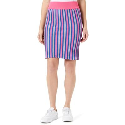 paino Gebreide minirok voor dames, roze, meerkleurig, S paino Gebreide minirok voor dames, roze, meerkleurig, S