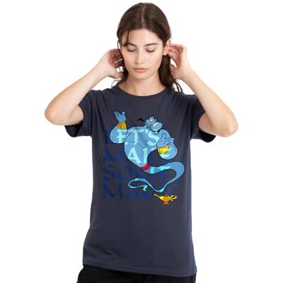 Disney Aladdin Let's Make Some Magic With The Genie Ladies T Shirt, Deep Navy dames T-Shirt Disney Aladdin Let's Make Some Magic With The Genie Ladies T Shirt, Deep Navy dames T-Shirt