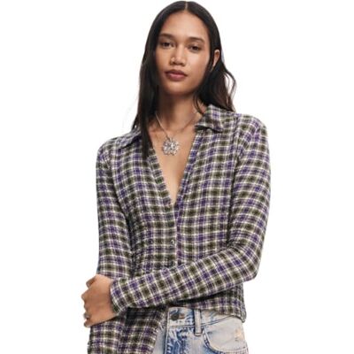Desigual Woman Woven Shirt Met Lange Mouwen dames Blouse Desigual Woman Woven Shirt Met Lange Mouwen dames Blouse