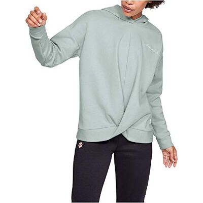 UNDER ARMOUR dames Sweatshirt met capuchon Ua Recovery Fleece Trui Met Wrap, Groen, SM UNDER ARMOUR dames Sweatshirt met capuchon Ua Recovery Fleece Trui Met Wrap, Groen, SM