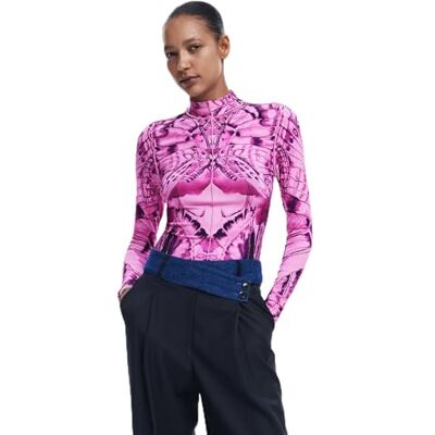 Desigual Woman Knit T-shirt Met Lange Mouwen dames T-Shirt Desigual Woman Knit T-shirt Met Lange Mouwen dames T-Shirt
