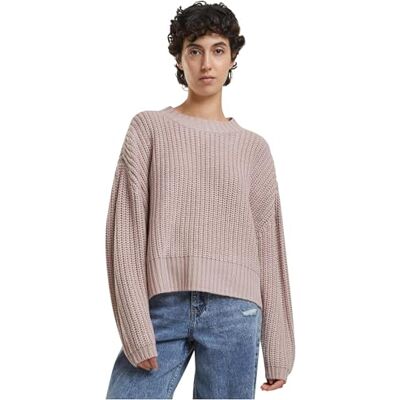Urban Classics Dames Trui Dames Brede Basic Oversized Sweater, Casual Trui voor Vrouwen Klassieke Dames Sweater, Oversized Fit, Duskroos, M Urban Classics Dames Trui Dames Brede Basic Oversized Sweater, Casual Trui voor Vrouwen Klassieke Dames Sweater, Oversized Fit, Duskroos, M