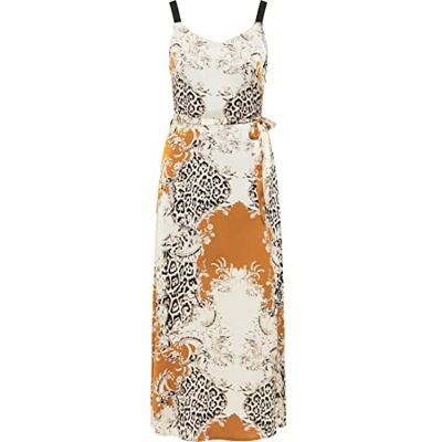NAEMI Dames maxi-jurk 19222835-NA01, cognac meerkleurig, M, cognac, meerkleurig, M NAEMI Dames maxi-jurk 19222835-NA01, cognac meerkleurig, M, cognac, meerkleurig, M