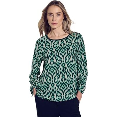 Street One A345541 dames Blouse met plooien op de mouwen Street One A345541 dames Blouse met plooien op de mouwen