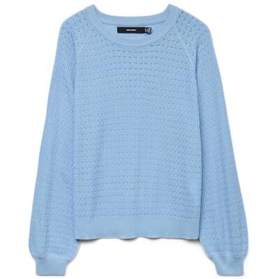 VERO MODA Vmnewlexsun New Stitchy O-Neck Pull. Ga, Airy Blue., XS VERO MODA Vmnewlexsun New Stitchy O-Neck Pull. Ga, Airy Blue., XS