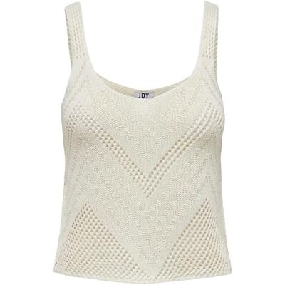 JDY Dames Gestructureerd Gebreide Top Mouwloos Shirt Luchtige Tanktop Effen Top SUN, Kleuren: Beige, Maat: S, Tapioca, S JDY Dames Gestructureerd Gebreide Top Mouwloos Shirt Luchtige Tanktop Effen Top SUN, Kleuren: Beige, Maat: S, Tapioca, S