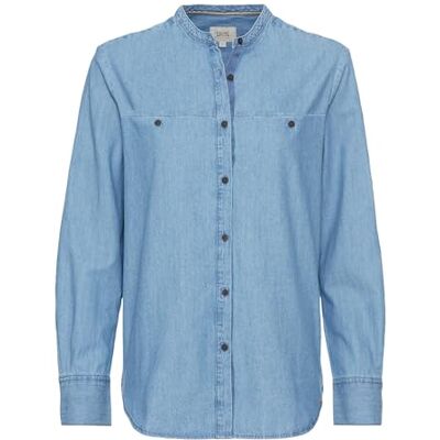 camel active Dames jeansblouse van puur katoen, blauw, L camel active Dames jeansblouse van puur katoen, blauw, L