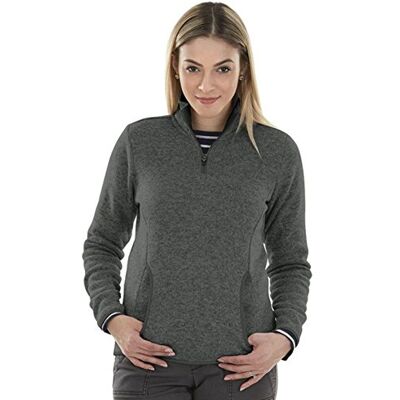 Charles River Apparel Women's Fleece Pullover, Charcoal Heather, XL Charles River Apparel Women's Fleece Pullover, Charcoal Heather, XL