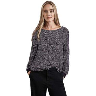 Street One Bedrukte blouse met knopen, zwart, 34 Street One Bedrukte blouse met knopen, zwart, 34