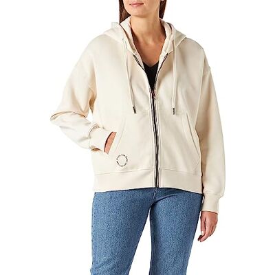 camel active Sweatshirt met capuchon voor dames van katoen, Crème, XS camel active Sweatshirt met capuchon voor dames van katoen, Crème, XS