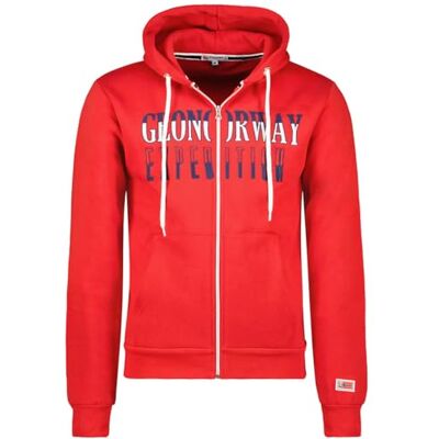 Geographical Norway Ghazen Sweatshirt met capuchon voor heren, Rouge, L Geographical Norway Ghazen Sweatshirt met capuchon voor heren, Rouge, L