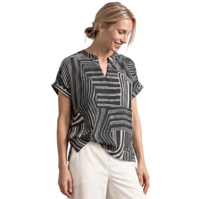 Street One Dames 3231023 dropped shoulder shirt met split hals (1 stuk) Street One Dames 3231023 dropped shoulder shirt met split hals (1 stuk)