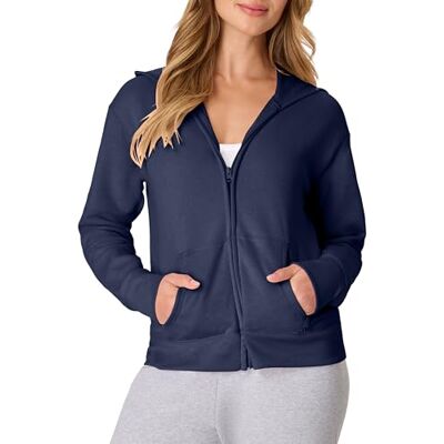 Hanes EcoSmart Sweatshirt met capuchon voor dames, marineblauw, XXL Hanes EcoSmart Sweatshirt met capuchon voor dames, marineblauw, XXL