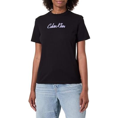 Calvin Jeans Dames SS 20s Classic Logo TEE LV047C854G grafische T-shirts, zwart (zwart), XS, Zwart (zwart), XS Calvin Jeans Dames SS 20s Classic Logo TEE LV047C854G grafische T-shirts, zwart (zwart), XS, Zwart (zwart), XS