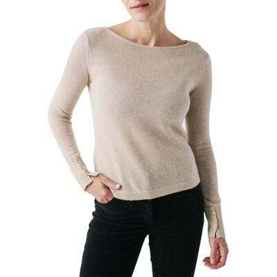 Caroll Pullover met rechte snit, Beige, M Caroll Pullover met rechte snit, Beige, M