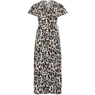 VILA Vilovie S/S Wrap Maxi Jurk, berk, 34 VILA Vilovie S/S Wrap Maxi Jurk, berk, 34