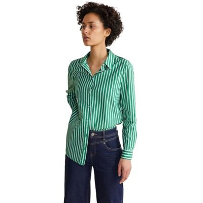 Street One Dames Ltd Qr Gestreept Business Blouse Shirt, Fresh Spring Green, 36 Street One Dames Ltd Qr Gestreept Business Blouse Shirt, Fresh Spring Green, 36